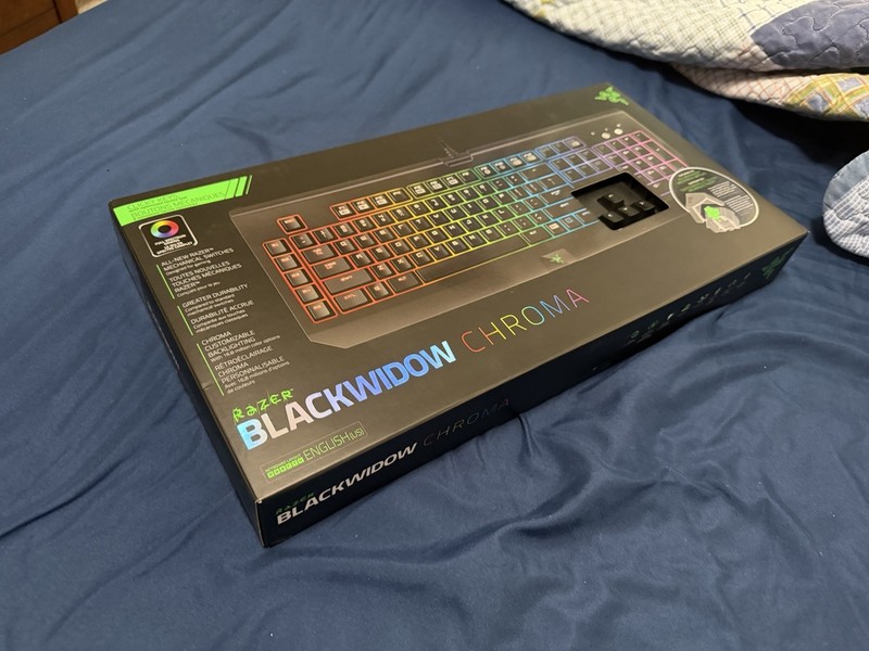 Razer BlackWidow Chroma Mechanical Wired USB Illuminated Keyboard Black QWERTY