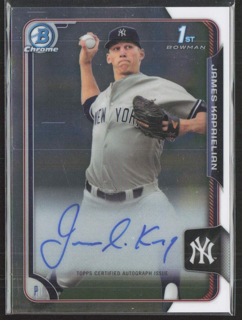 2015 Bowman Draft James Kaprielian Chrome Auto Autographs New York Yankees (B2)