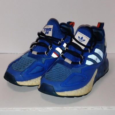 size 3,5 adidas ZX 2K Boost TIME IN Blue 675001 White Men's Low Top Athletic 