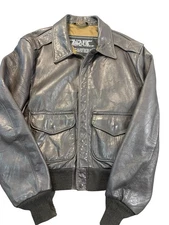 Vintage Schott Bros Flight Jacket Size 44 Flyer Type 85 19-MS Leather Bomber USA