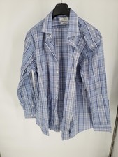 Lauren Ralph Lauren Dress Shirt Men's XL 17.5 34/35 Navy Plaid Slim Stretch