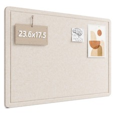 Bulletin Board Cork Alternative Adhesive Foldable Felt Oatmeal 23.6x17.5 Inch