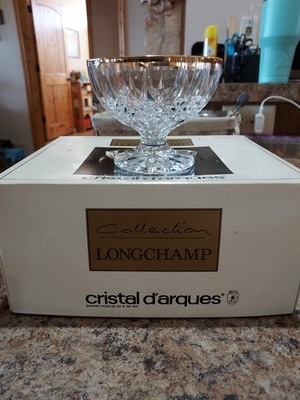Cristal d Arques Longchamp Sundae Dish 11 cm Set of 4 Coupelles New in Box