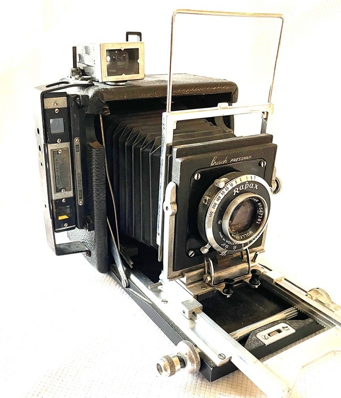 BUSCH PRESSMAN 2X3 Art Deco Press Vintage Camera - 101mm Wollensak f4.5 Lens