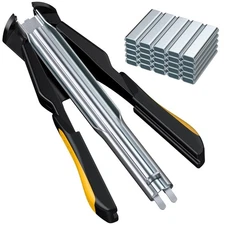 Kamtop Hog Ring Pliers Kit with 2500 Galvanized Rings – Fencing Nailer Tool f...