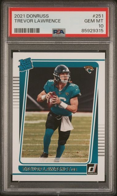 2021 Donruss Trevor Lawrence RC Rated Rookie #251 Jaguars PSA 10