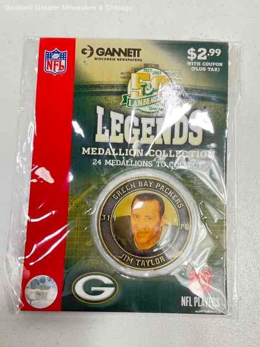 Gannet NFL Legends Medallion Collection - Jim Taylor - SEALED