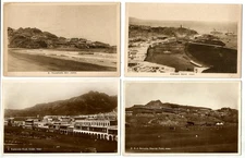 Aden Yemen 4 vintage old post cards, Esplanade Road, Barracks Steamer point, Tel