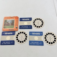 Viewmaster 3 Reels Set Virginia VA-1 2 3 Natural Bridge Mount Vernon Yorktown