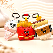 New Absolutely Adorable Faux Leather Keychains/ Purse Charms