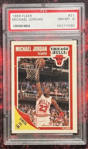 1989 Fleer Jordan PSA 8