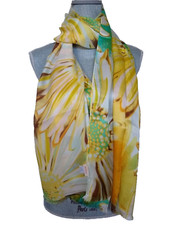 Echo Silk Rectangular Scarf Floral Print, NWT