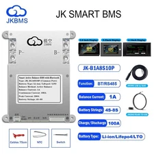 JK BMS B1A8S10P 4S-8S 100A Li-ion Lifepo4 Battery w/1A Active Balance BT/LCD Lot