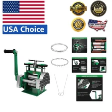 User-Friendly Manual Jewelry Press - Heavy-Duty Rolling Mill for All Metals