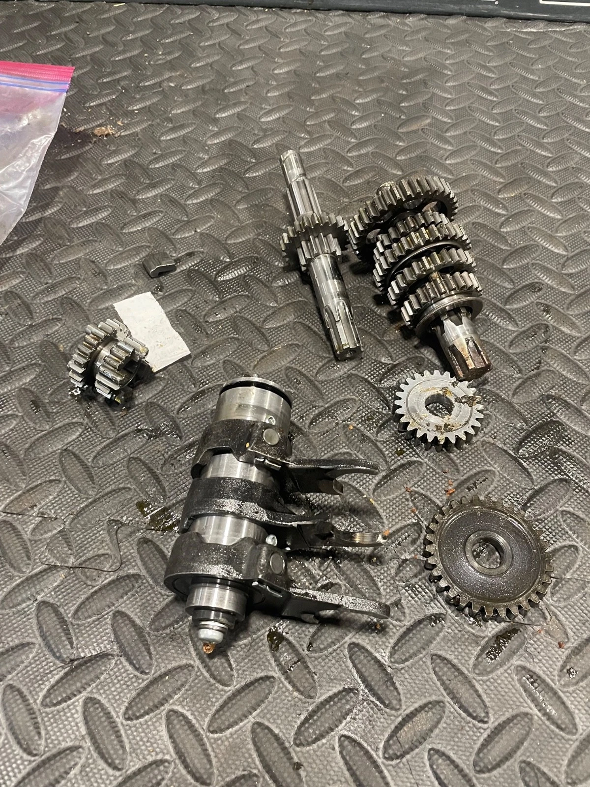 1972-75 Kawasaki G5 100cc  complete transmission with shift drum R