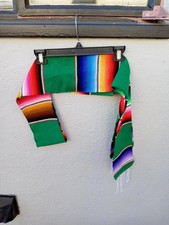 Serape Authentic Mexican Graduation Sash Preowned, Washed, Main color: green