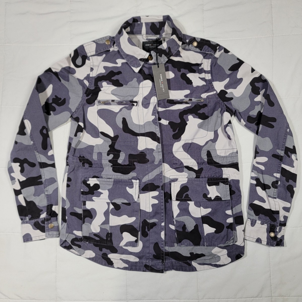 Romeo Juliet Couture Utility Camouflage Jacket Sz Small Womens - Main Image