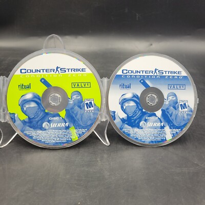 Counter Strike Condition Zero Valve Sierra PC Video Games Disc I & II Only