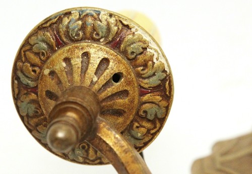 1920s Victorian 2 Arm Bronze Wall Sconce - Picture 6 of 10
