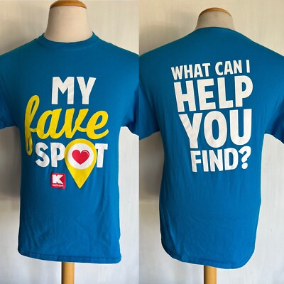 KMART (2008) Official Unisex ''My Fave Spot'' Employee Staff T-Shirt Size Medium