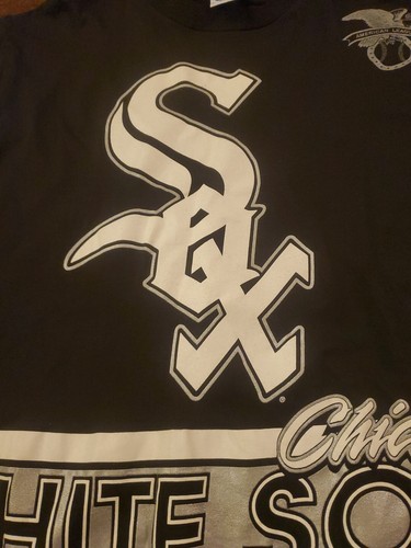 Vintage 1994 Salem Sportswear Chicago White Sox All Over Print T-Shirt Men's Lg - Picture 3 of 11