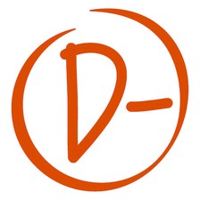 "D-" Self Ink Round Teacher Stamp