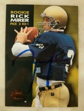 Rick Mirer Signed Autographed 1993 SkyBox Premium NFL ROOKIE RC Card Authentic