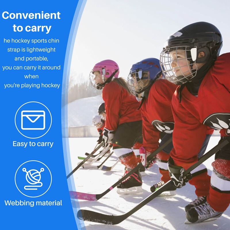 Hockey Helmet Chin Strap Detachable Helmet Loops Hockey Chin Strap