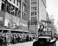 General George S. Patton in Los Angeles Victory Parade 8x10 WW2 Photo 734