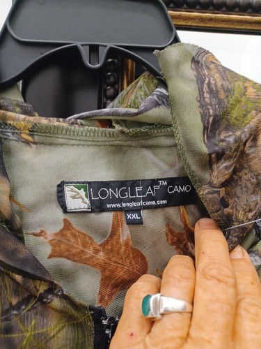 Longleaf Camo Fine Mesh Ghillie Mossy Oak Jacket mens XXL Face Cover Hood Zip - Picture 2 of 6