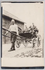 Military Army Soldier Portrait Real Photo Postcard RPPC War