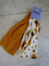 NWT Claire's Brown/Yellow Daisy Headbands 2-Pack