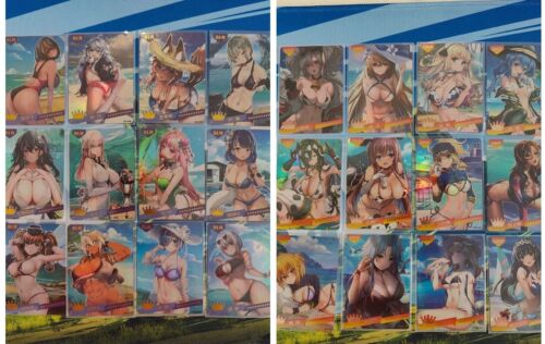 12 SLR & 12 URP Complete Set Summer Love Goddess Sexy Swimsuit Anime Waifu Cards - Picture 1 of 3