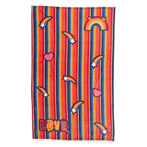 Vera Bradley Rainbow Blanket Plush Throw Blanket 80"x50" Love Shooting Star NWT - Picture 2 of 10