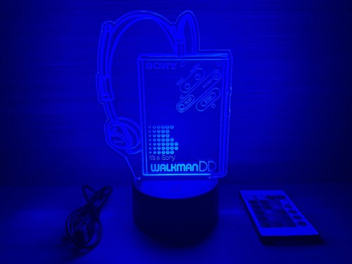 LED Lampe RGB Logo Sony Walkman Cassette WM EX TC DC Sports TPS DD Man Cave FX - Picture 6 of 11