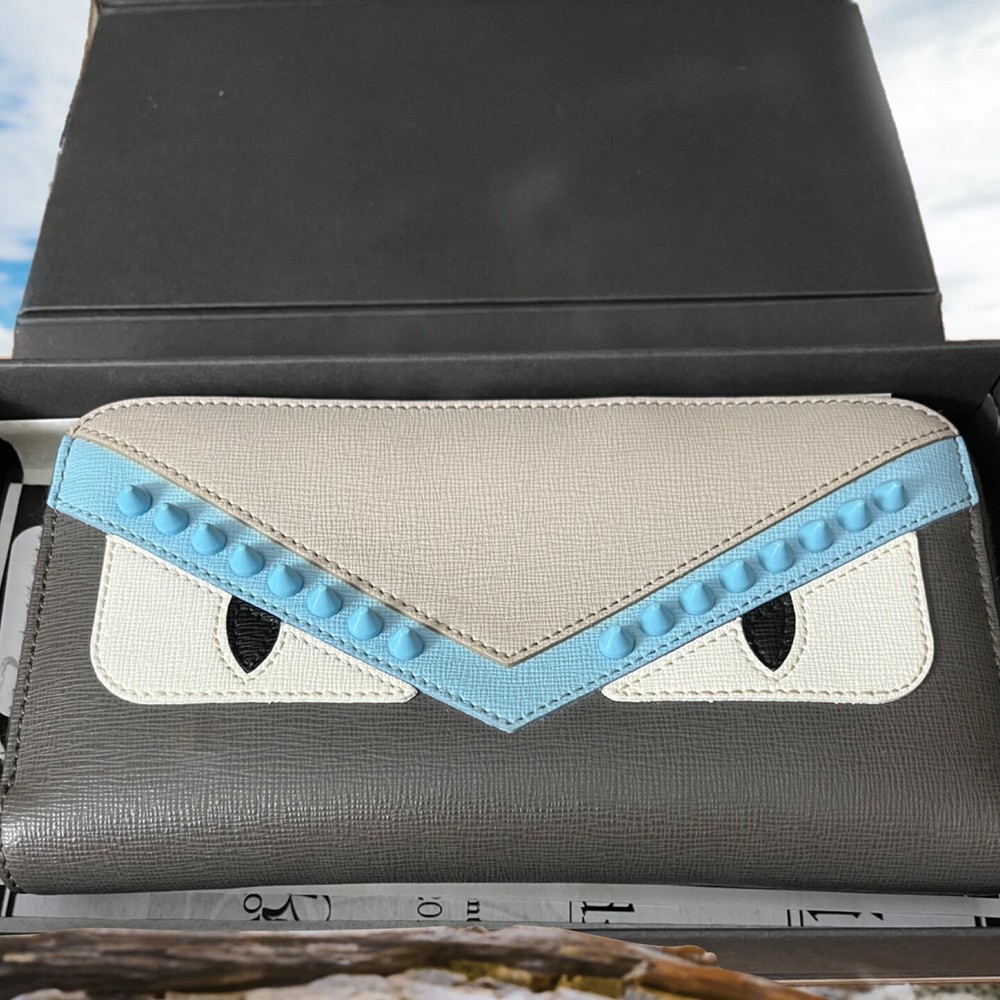 Fendi Monster Studded Long Wallet w/COA