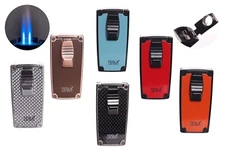 TESLA® Coil Lighters Mini Double Flame Torch Lighter with Cigar Punch