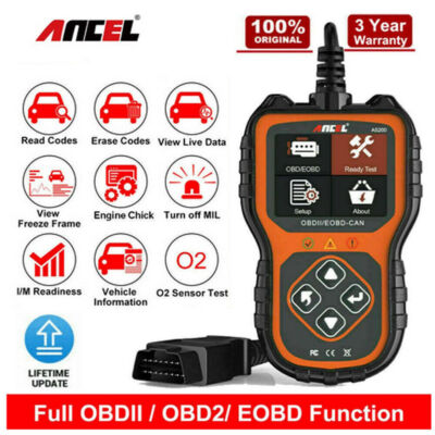 ANCEL AS200 Car OBD2 Scanner Code Reader Auto Diagnostic Tool Check Engine Light