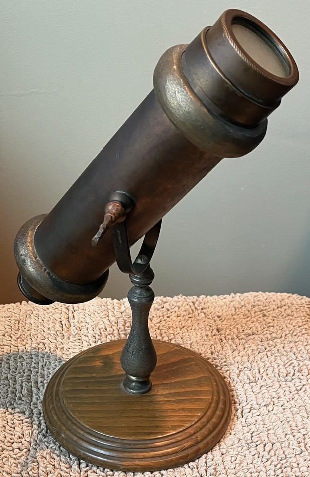 Antique Brass, Wood, & Glass Kaleidoscope - Great Condition & All Original!!