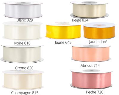 Ruban Satin 6mm X 25m - Blanc Idéal Pour DIY, Couture & Déco | Polyester Lavable