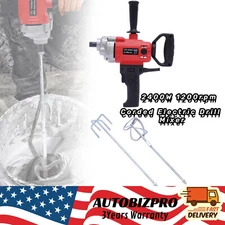 2400W 1200rpm Corded Electric Drill Mixer Concrete Mud Drill Mixing Tool Machine