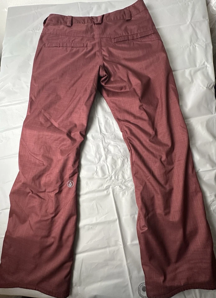 Pantalones de esquí y snowboard Volcom “Freakin Snow Chino” para mujer grandes rojos granate 36x32 Foto 3 de 4