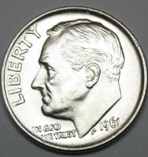 1961 P Uncirculated Roosevelt Silver Dime  BU