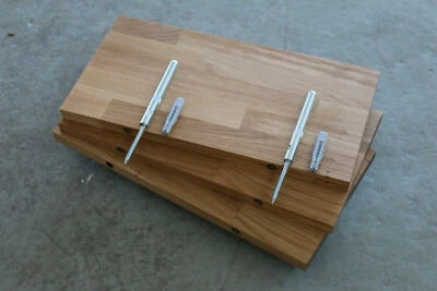 3x Wandboard Eiche (Keilgezinkt) Massiv Holz Brett Regal Eckregal Wandregal - Bild 1 von 4