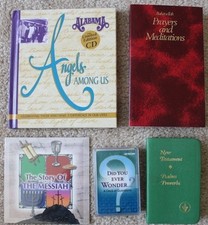Lot 5 Christianity items -Bible prayer, Hymn songs CD, Did you ever wonder cards