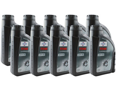 Fuchs 10 Liter TITAN SUPERGEAR MC SAE 80W-90 Gear Oil 10 x 1L for Audi BMW Ford