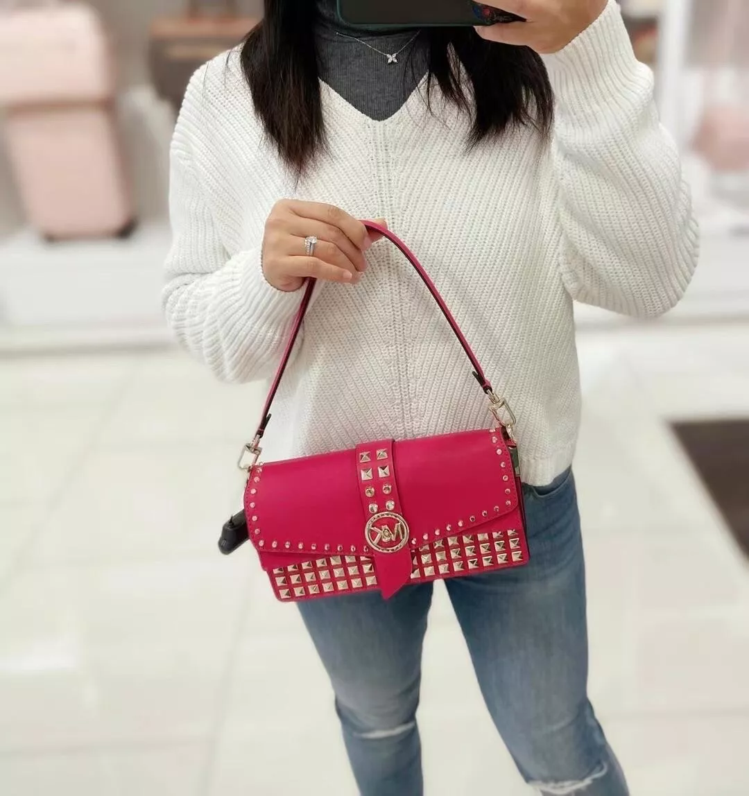 MICHAEL Michael Kors Greenwich Leather Crossbody Bag in Pink