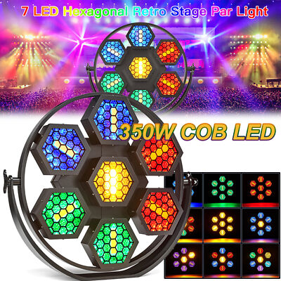 350W 7pcs COB RGBW LED Par Schwarzlicht Mini Retro DMX 8/32CH Lichtstativ