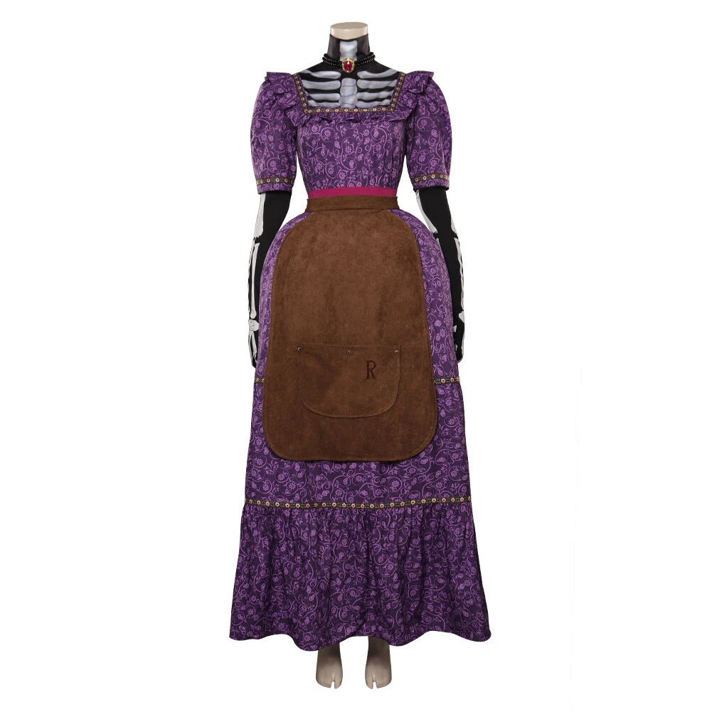 Coco Imelda Cosplay Costume Purple Dress Outfits Halloween Party Carnival Suit
