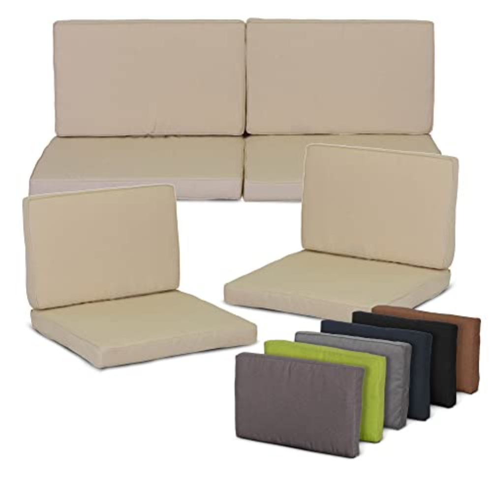 Beo Lounge Set Monaco | Cuscini da esterno traspiranti | Cuscini da giardino con